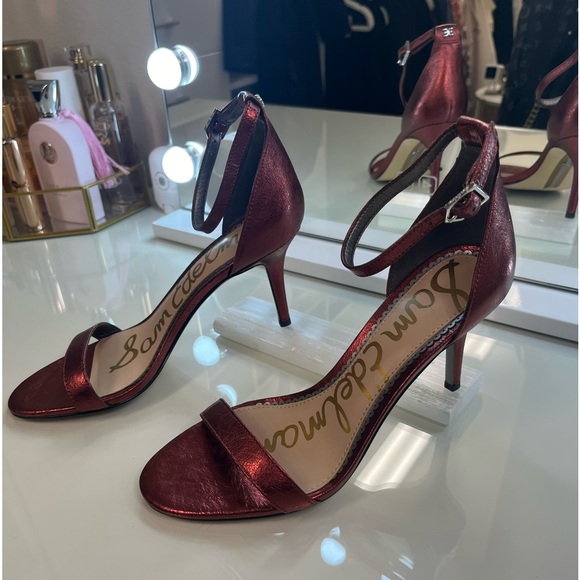 Sam Edelman Shoes - Sam Edelman red metallic leather heels.
